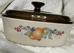 Vintage Corningware A-2-B 2L Casserole Dish Fruit Berry Lid. Fixed Price $8.99.