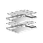Baking Sheet With Wire Rack Set 2 Quarter Pans + ... Fast Usa Ship. Fixed Price $24.08.
