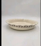 Paula Dean Baking Fall Harvest Pie Quiche Dish Plate Ruffled Brown Leaves 9IN. Fixed Price $14.66.
