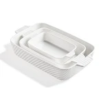 Sweejar Ceramic Baking Dish Set, Cake For Brownie, Porcelain Striped. Fixed Price $63.75.