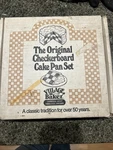 Vtg Original Checkerboard Cake Set 3 Divider Village Baker 2400G G05. Fixed Price $16.99.