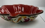 Temptations By Tara Nesting Baking Dish Bowl Casserole Harvest Fall Leaf 2 Quart. Fixed Price $15.99.