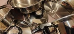 New Americraft 6 + Pc. Stainless Pan Set 4, 3, 1QT.COOKWARE Usa Healthy Gourmet. Fixed Price $349.00.