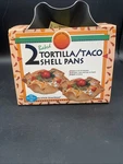 Chicago Metallic 2 Baked Tortilla Taco Shell Pans Non-stick Dishwasher Safe New. Fixed Price $9.99.