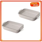 2 Pack Beautiful 9X13 Stoneware Baker Lid Porcini Taupe Drew Barrymore. Fixed Price $45.99.