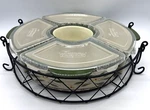 Temptations Old World Green 10PC Lazy Susan Centerpiece Dish Veggie Dip 713079. Fixed Price $39.95.