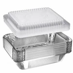 10-PACK Heavy Duty Disposable Aluminum Lb Oblong Foil Pans With Dome Lids. Fixed Price $10.98.