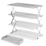 Bewos 4 Tier Collapsible Cooling Rack - Adjustable Stainless Steel Baking Rac.... Fixed Price $48.05.