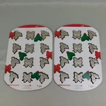 Celebrate It Non-stick Holly Leaf Bows Christmas Baking Sheet Cookie Pans #8155. Fixed Price $15.96.