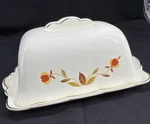 Rare Hall's Autumn Leaf Ruffled Grip 1 Pound Covered Butter Dish. Fixed Price $105.00.