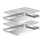 Baking Sheet With Wire Set 2 Quarter Pans + Stainless. Fixed Price $34.04.