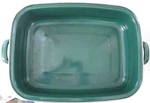 Pre-owned Golden Rabbit Enamelware Large Green Roasting Lasagna Pan. Fixed Price $28.79.