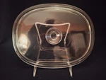 Pyrex-dc 1-1/2 C-corning Ware Clear Glass Oval Lid 8 11" French Casserole. Fixed Price $20.00.