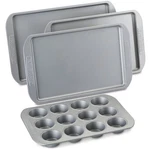 Farberware Nonstick Bakeware Muffin Cupcake And Sheet Pan Set, 4-PIECE, Gray. Fixed Price $45.12.