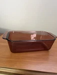 Vtg 1.5 Qt Pyrex 213-R Amethyst Color Glass Bread / Meat Loaf Baking Dish. Fixed Price $10.00.