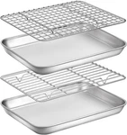 Baking With Rack Set, Yododo Of 4 (2 Sheets + 9 Inch, Silver. Fixed Price $32.35.