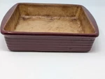 Pampered Chef 1339 Family Heritage Stoneware Square Pan Cranberry 9X9. Fixed Price $20.00.