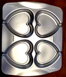 Wilton 4 Cavity Heart Cookie Pan #2105-0537 Lollipops Treats Set Of. Fixed Price $12.00.