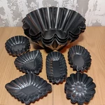 Roshco 40 Pc Non-stick Steel Brioche Cake Mini Fluted Tart Pans Baking Molds Set. Fixed Price $28.01.