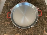 Cooking Tools - 18IN Garcima Gourmanity Carbon Steel Paella Pan Red Handles. Fixed Price $38.00.