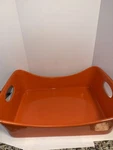 Rachael Ray Orange 9" X 13 Lasagna Lover Stoneware Baking Dish Casserole Pan. Fixed Price $25.00.