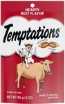 Temptations Whiskas Cat Treats Hearty Beef Flavor, 3 Ounce, 12 Per Case. Fixed Price $55.65.