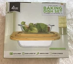 New Eco+chef 2 Piece Square Baking Dish Set With Bamboo Cutting Boards (4 Pcs). Fixed Price $25.99.