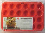 Grazia Silicone Mini Muffin Pan & Cupcake Maker Red 24-CUP Commercial Grade. Fixed Price $12.99.