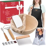 Jeensley Banneton Bread Proofing Basket Set With Brochure & Baking Supplies, .... Fixed Price $23.95.