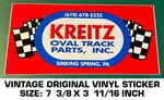 Kreitz Oval Track Parts, Inc. - Vintage Original Decal Sticker Racing Products. Fixed Price $7.88.