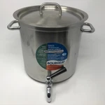 Matfer Bourgeat Excellence Stock Pot With Tap And Lid. Fixed Price $440.00.
