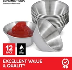 1.5 Oz Stainless Steel Condiment Cups (12 Pack), Individual Portion Dipping Sauc. Fixed Price $12.99.