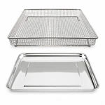 Univen Stainless Steel Baking Tray Pan And Air Fryer Basket Compatible With. Fixed Price $42.99.