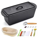 Rectangular Cast Iron Bread-oven With Lid Heavy Duty For Bread-baking Supplies. Fixed Price $63.74.