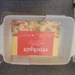 Crock Pot Artisan 4 Quart Rectangular Stoneware Bake Pan In Gradient Teal. Fixed Price $21.99.