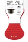 Handy Multi-use Silicone Baking Mat Red Round Dishwasher Safe Set Of 2. Fixed Price $20.00.