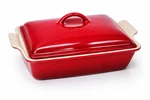 Le Creuset Heritage 33CM 3.8L Rectangular Baking Dish W Lid Cerise Red 610024006. Fixed Price $104.95.