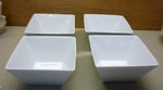 Set Of 4 Porcelain Food Network White Square Bowls 6". Fixed Price $15.00.