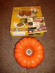Nordicware Fluted Bundt Pan Orange Mold Original Box Aluminum 12C Tangerine 1970. Fixed Price $20.00.