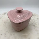 Creuset Pink Heart Ramekin Stoneware Individual Serving Casserole Or Dessert. Fixed Price $59.95.