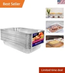 Aluminum Deep Foil Pans Full Size Large Disposable Roasting Bakeware 20 Pack. Fixed Price $99.22.