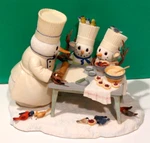 Lenox Pastry With Papa -- Bywaters Snowman Baker Sculpture New In Box Coa. Fixed Price $134.95.