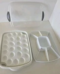 Pampered Chef Chillzanne Rectangular Server #2781 Deviled Egg/vegetable Tray. Fixed Price $34.99.