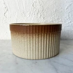 Mikasa Whole Wheat DX-100 7" Souffle Dish Japan Stoneware Brown Ribbed. Fixed Price $42.95.