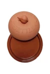 Norpro Garlic Baker/tortilla Warmer Terra - Cotta Lid With Shaped Handle!. Fixed Price $16.79.