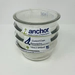 Anchor Hocking 82269 Clear Glass Oval 10OZ Ramekins Custard Cups Set Of 4 Nip. Fixed Price $18.99.