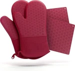 Cosy House Collection 4-PIECE Oven Mitt & Pot Holder Set Heat Resistant-new!!!. Fixed Price $26.78.