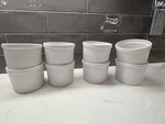 Set Of 8 Bia Cordon Bleu Oz Ramekins White Porcelain Souffl Dishes Euc. Fixed Price $40.00.