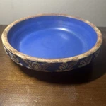 Clay City Pottery Blue Stoneware Pie Plate Dish Vintage Usa 8. Fixed Price $36.00.