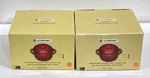 Creuset Mini Cocotte Casserole 2 Piece 8 Oz Flame Orange Stoneware. Fixed Price $49.99.